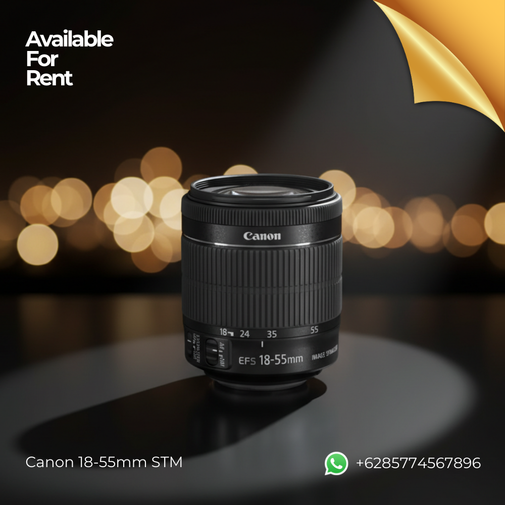 sewa lensa kamera Canon 18-55mm STM
