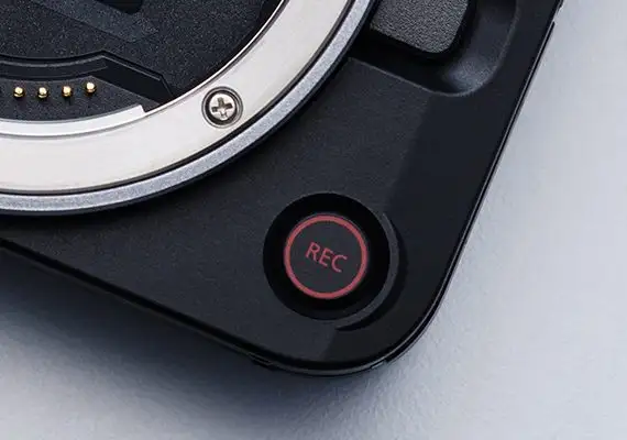 EOS R50 V Record front button